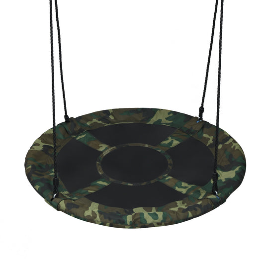 40 Inch Flying Saucer Tree Swing, Adjustable Ropes, Green Swing & Playsets Green at Gallery Canada