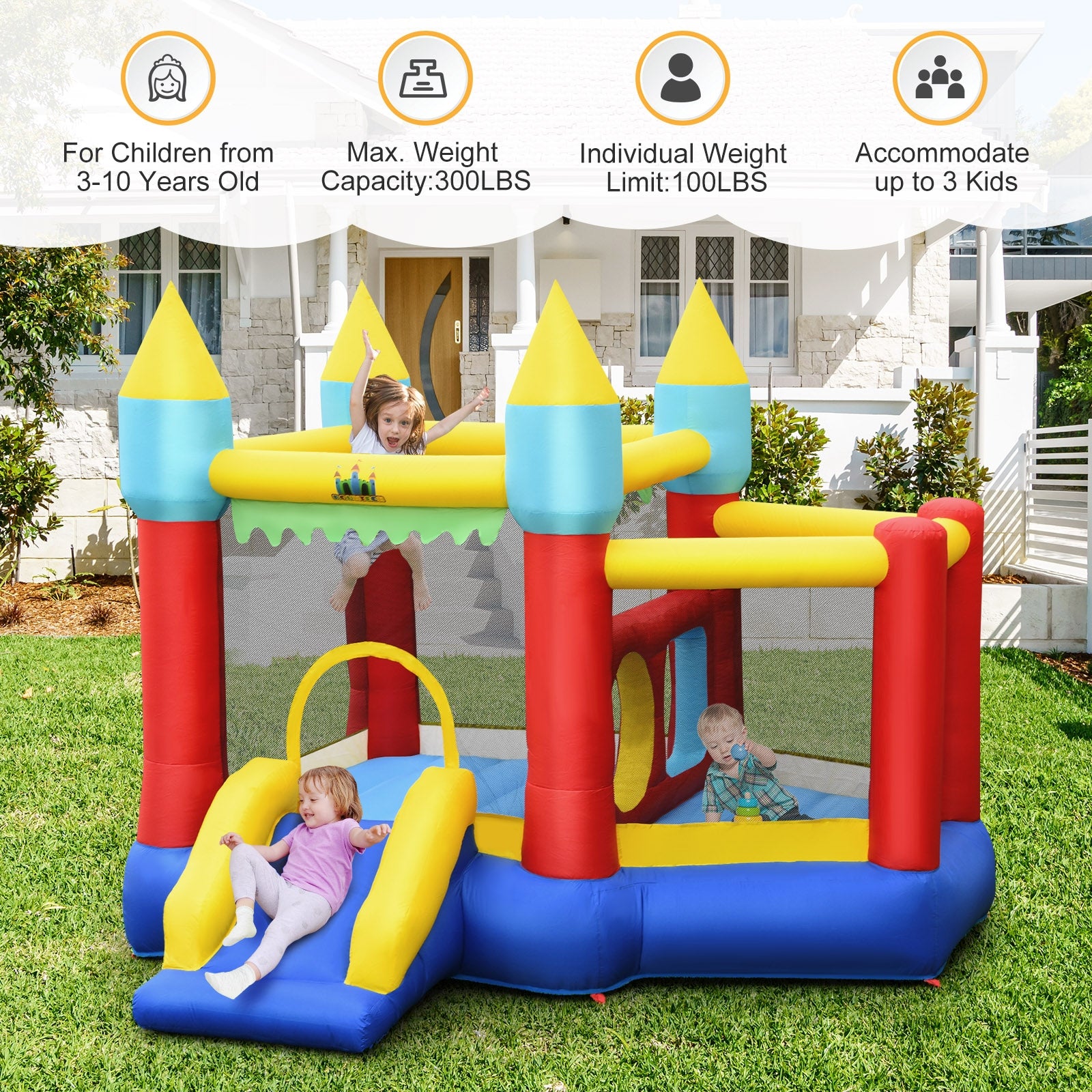 Inflatable Bounce Slide Jumping Castle Without Blower Bounce House at Gallery Canada
