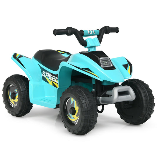 6V Kids Electric ATV, 4 Wheels Ride-On Toy, Blue Powered Ride On Toys Blue at Gallery Canada