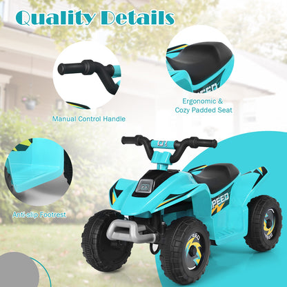 6V Kids Electric ATV, 4 Wheels Ride-On Toy, Blue Powered Ride On Toys at Gallery Canada