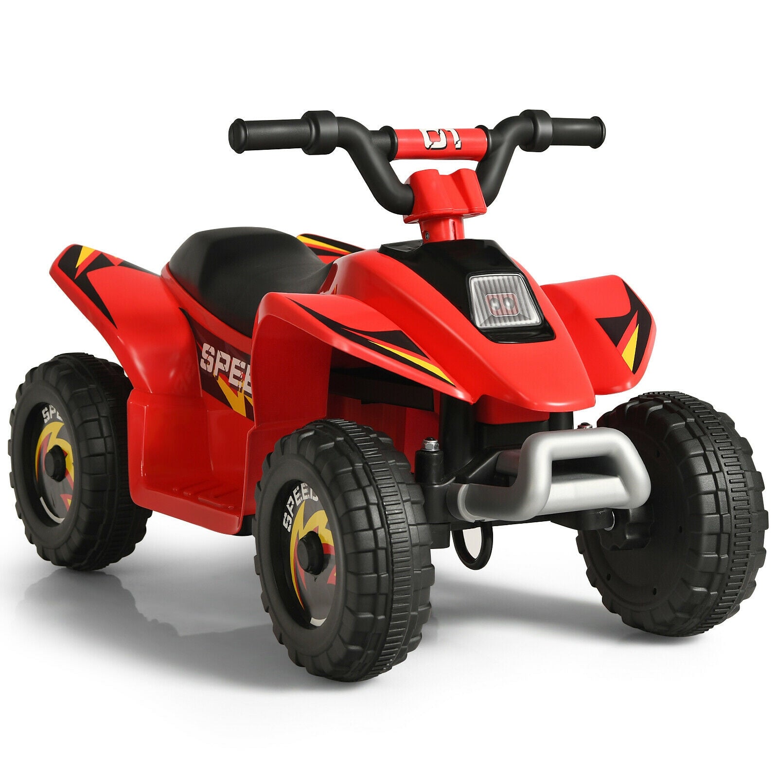 6V Kids Electric ATV 4 Wheels Ride-On Toy , Red Powered Ride On Toys Red at Gallery Canada