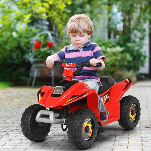 6V Kids Electric ATV 4 Wheels Ride-On Toy , Red