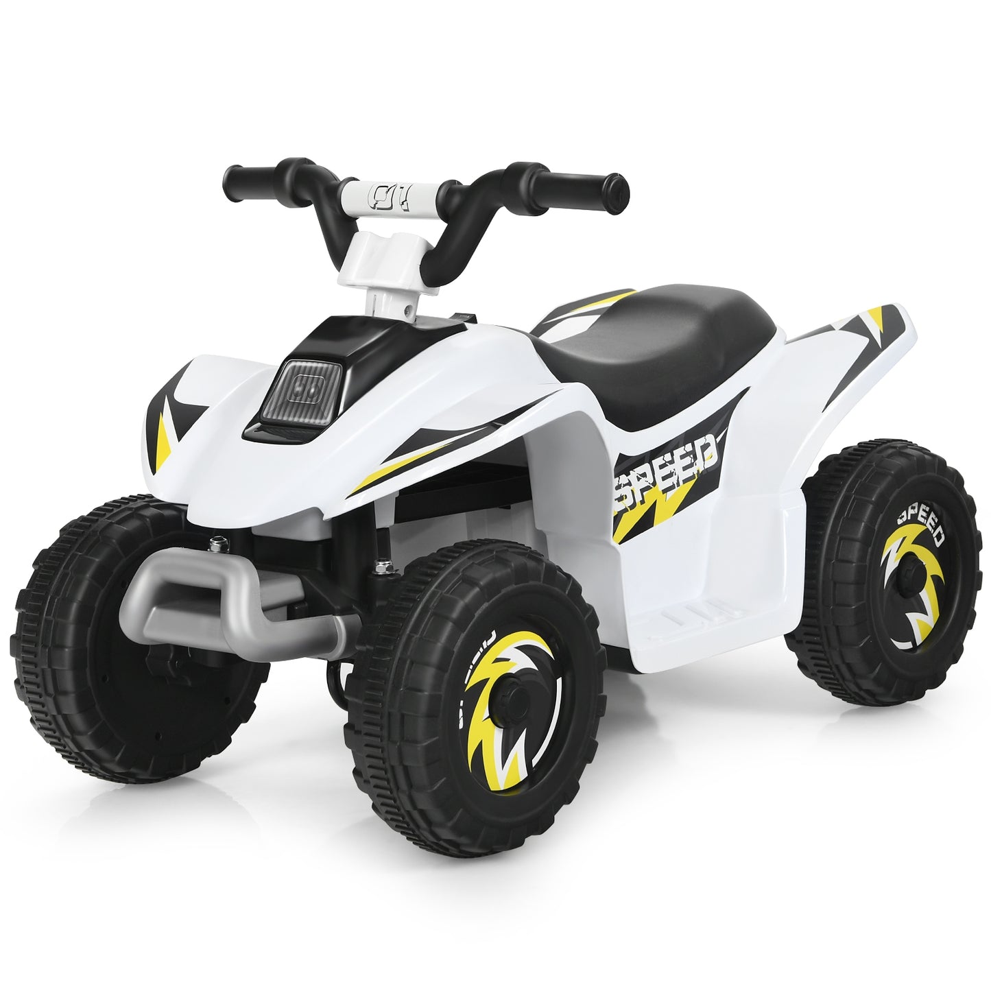 6V Kids Electric ATV 4 Wheels Ride-On Toy , White Powered Ride On Toys at Gallery Canada