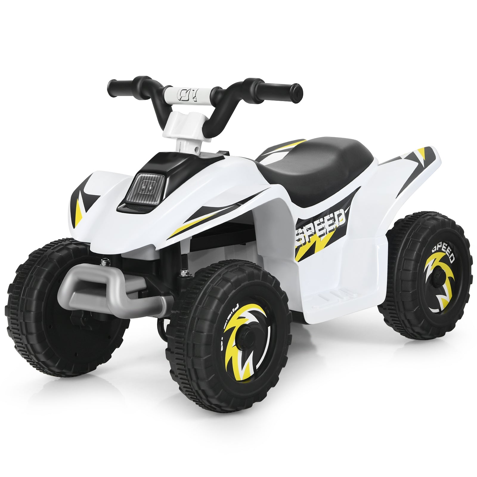 6V Kids Electric ATV 4 Wheels Ride-On Toy , White Powered Ride On Toys at Gallery Canada
