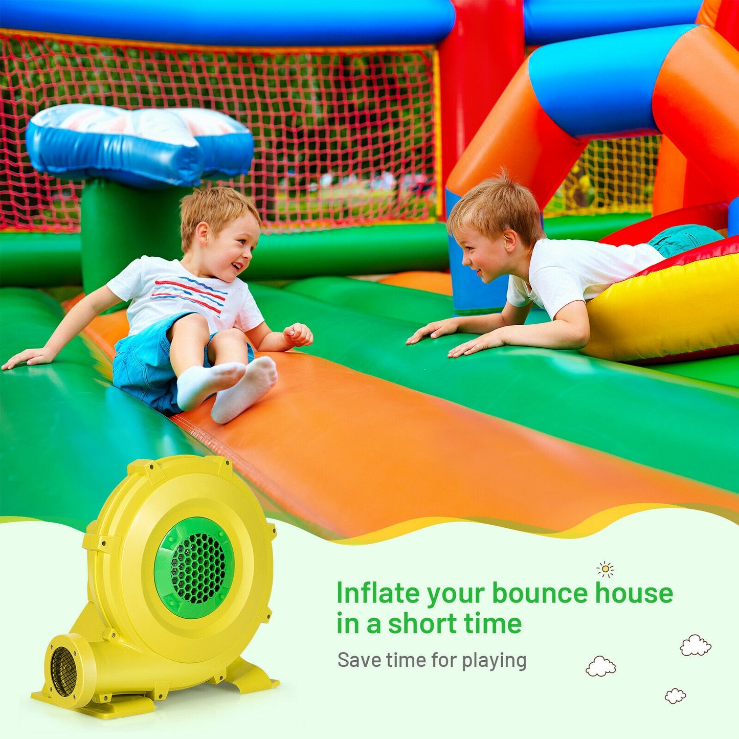 1100W Air Blower Inflatable Blower for Inflatable Bounce House, Yellow Air Blowers at Gallery Canada