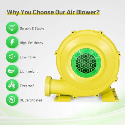 1100W Air Blower Inflatable Blower for Inflatable Bounce House, Yellow Air Blowers at Gallery Canada
