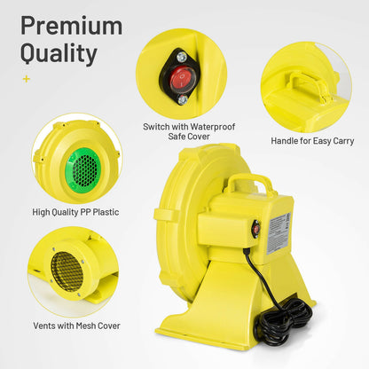 1100W Air Blower Inflatable Blower for Inflatable Bounce House, Yellow Air Blowers at Gallery Canada