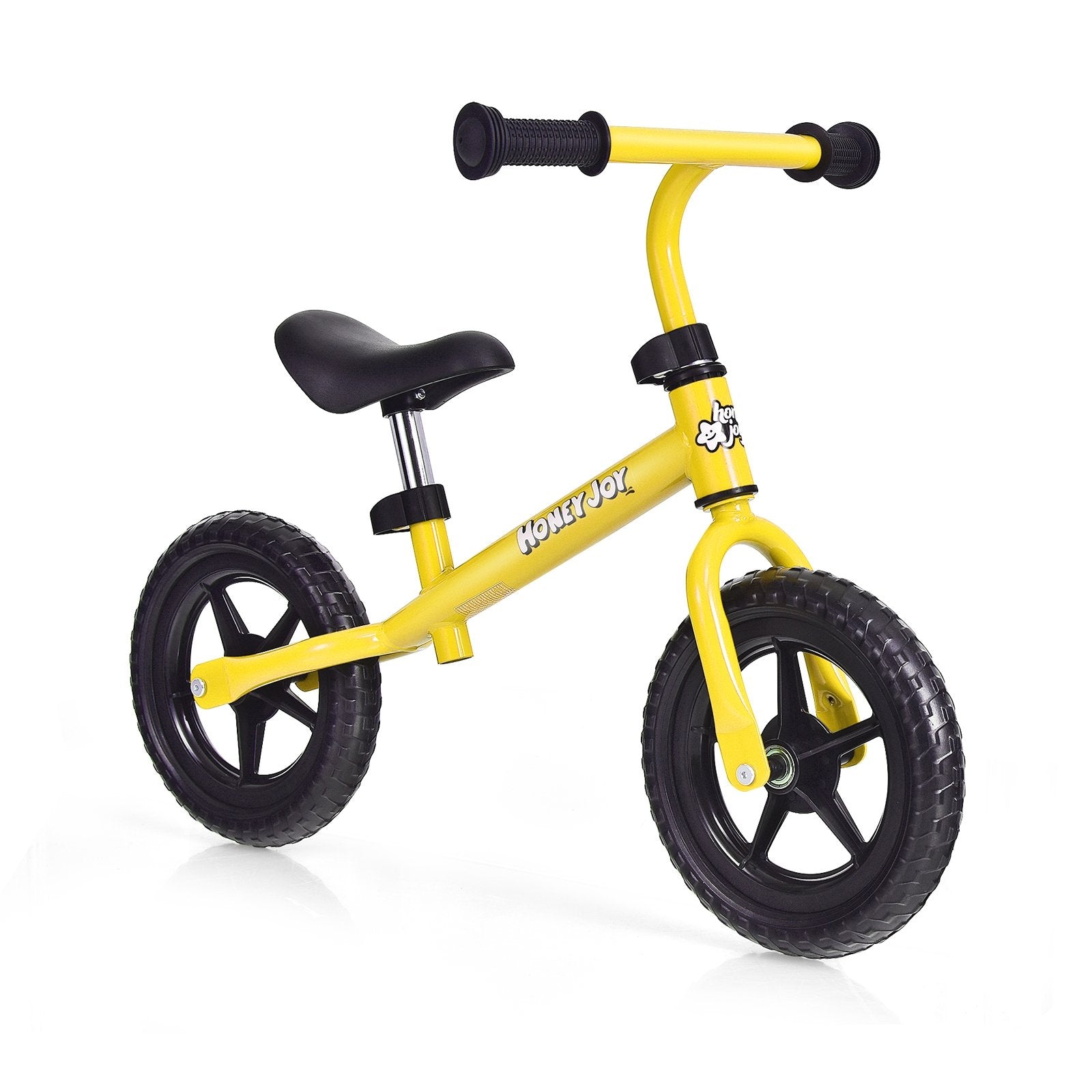 Kids No Pedal Balance Bike with Adjustable Handlebar and Seat, Yellow - Gallery Canada