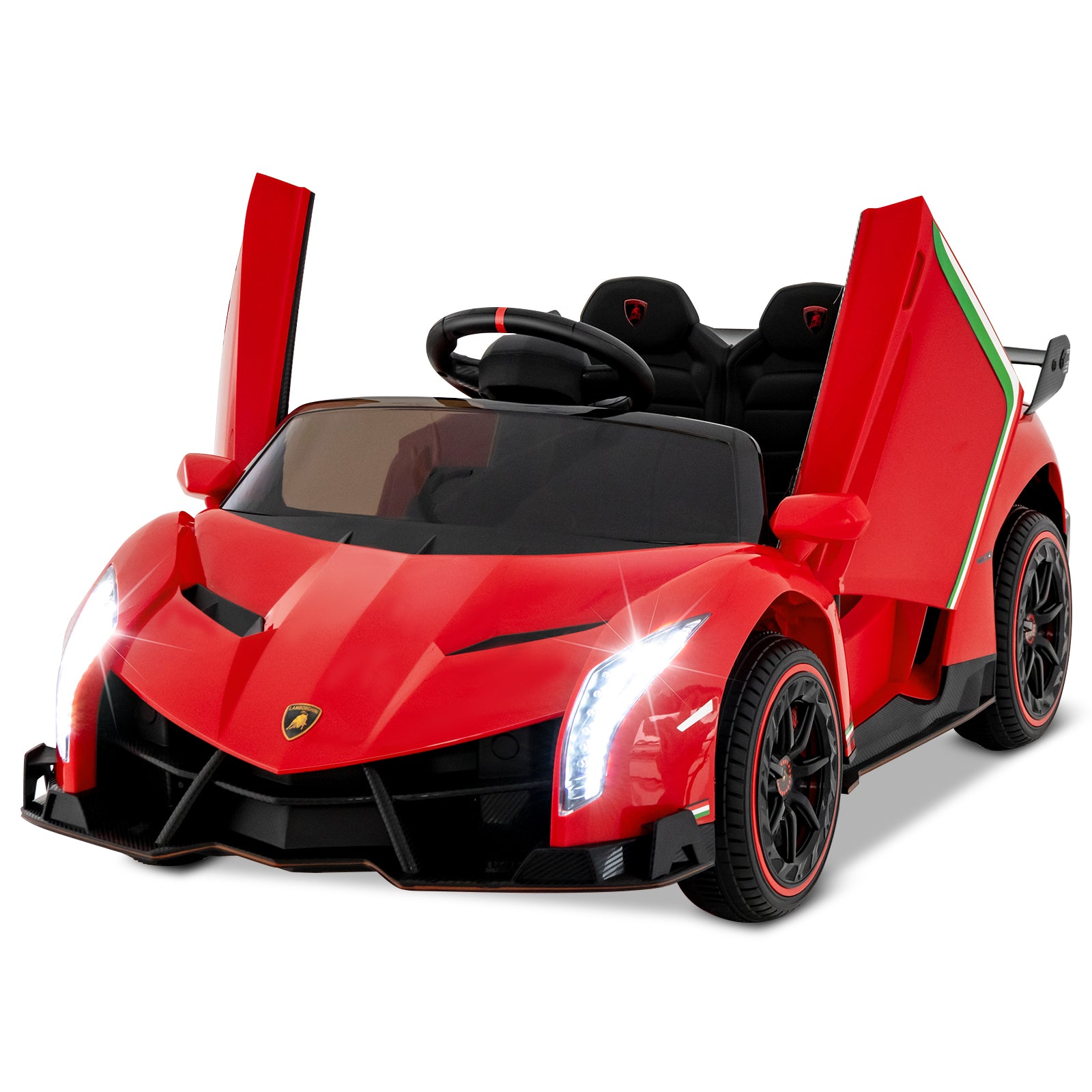 12V Licensed Lamborghini 4WD Kids Ride-on Sports Car with 2.4G Remote, Red Powered Ride On Toys at Gallery Canada