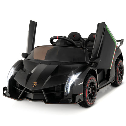 12V Licensed Lamborghini 4WD Kids Ride-on Sports Car with 2.4G Remote, Black Powered Ride On Toys at Gallery Canada