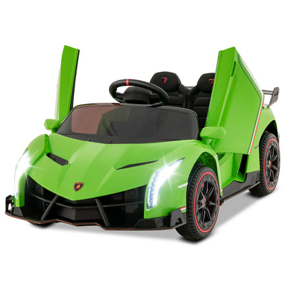 12V Licensed Lamborghini 4WD Kids Ride-on Sports Car with 2.4G Remote, Green Powered Ride On Toys at Gallery Canada