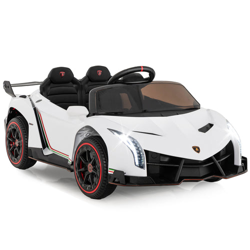 12V Kids Ride On Car, 4WD, 2.4G Remote Control, White