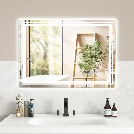 Defogging LED Bathroom Mirror with Memory Function and Anti-Fog-M Wall Mirrors M at Gallery Canada