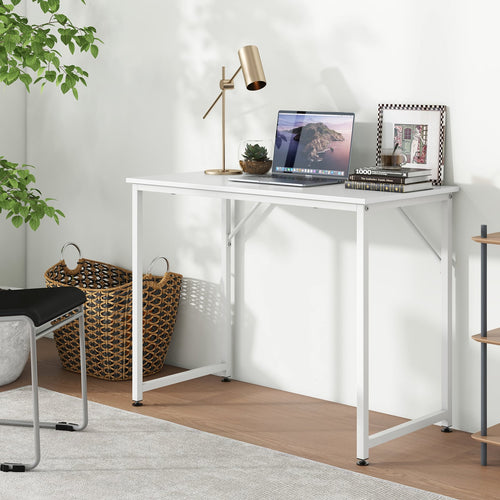 L Shaped Computer Desk, Writing Workstation, White