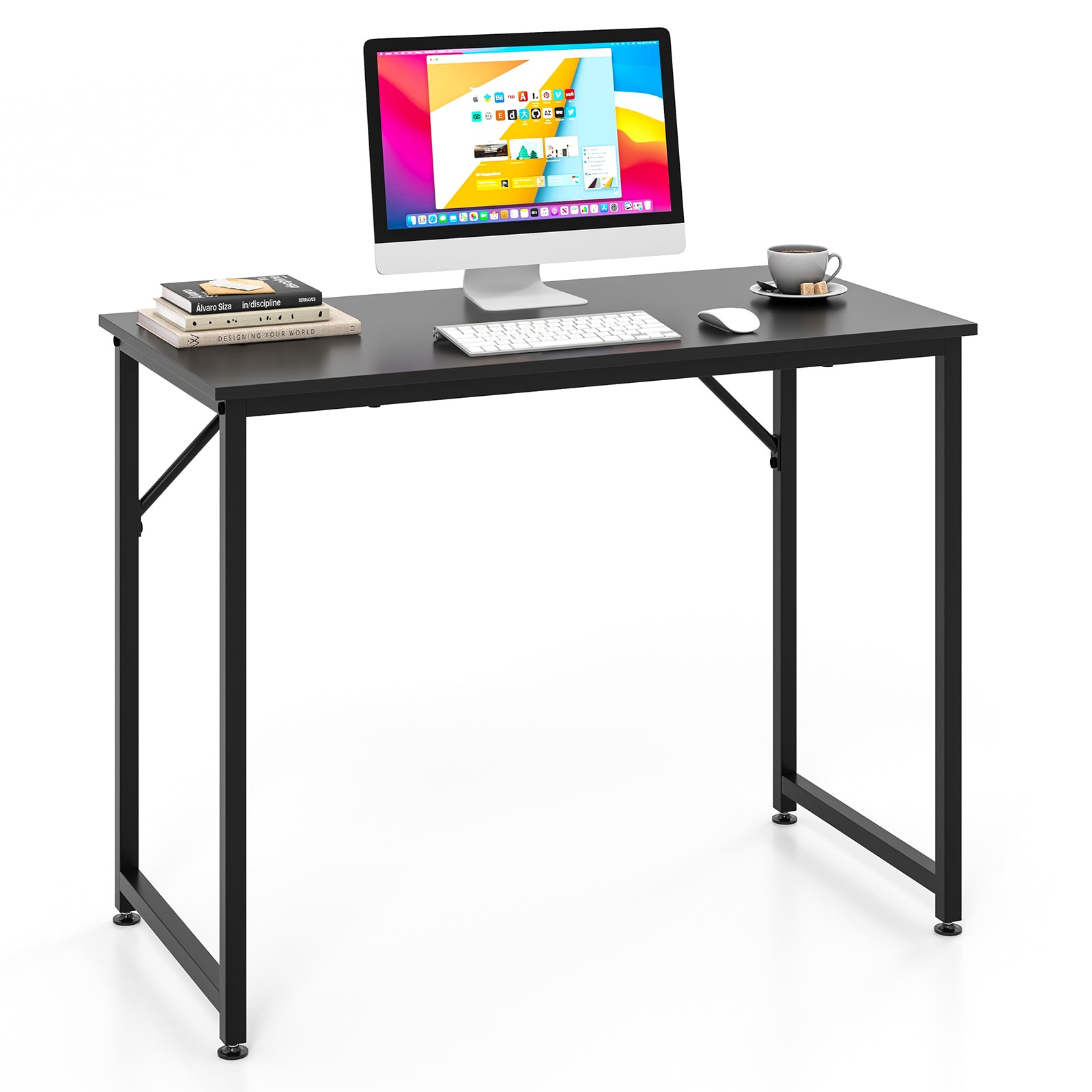 L Shaped Computer Desk and Writing Workstation for Home and Office, Black Writing Desks at Gallery Canada