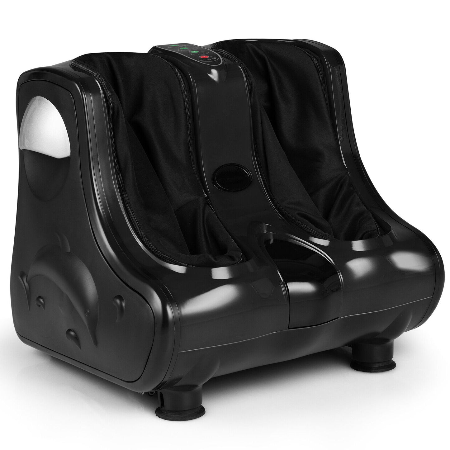 Foot and Calf Massager with Heat Vibration Deep Kneading and Shiatsu, Black Foot Massager Black at Gallery Canada