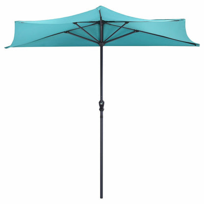 9Ft Patio Bistro Half Round Umbrella , Turquoise