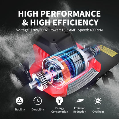 17-Inch 13.5 Amp Corded Electric Tiller and Cultivator 9-Inch Tilling Depth, Black & Red Garden Tools at Gallery Canada