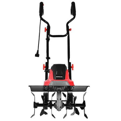 17-Inch 13.5 Amp Corded Electric Tiller and Cultivator 9-Inch Tilling Depth, Black & Red Garden Tools at Gallery Canada