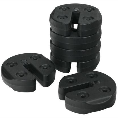 Set Of 6 Canopy Weights, 30lbs Weight Plate Kit, Black Outdoor Umbrella Bases Black at Gallery Canada