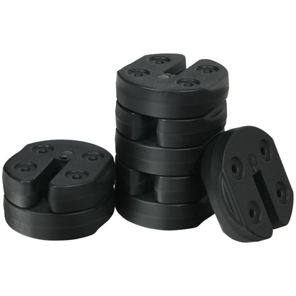 Set Of 8 Canopy Weights, 40lbs Weight Plate Kit, Black Outdoor Umbrella Bases Black at Gallery Canada