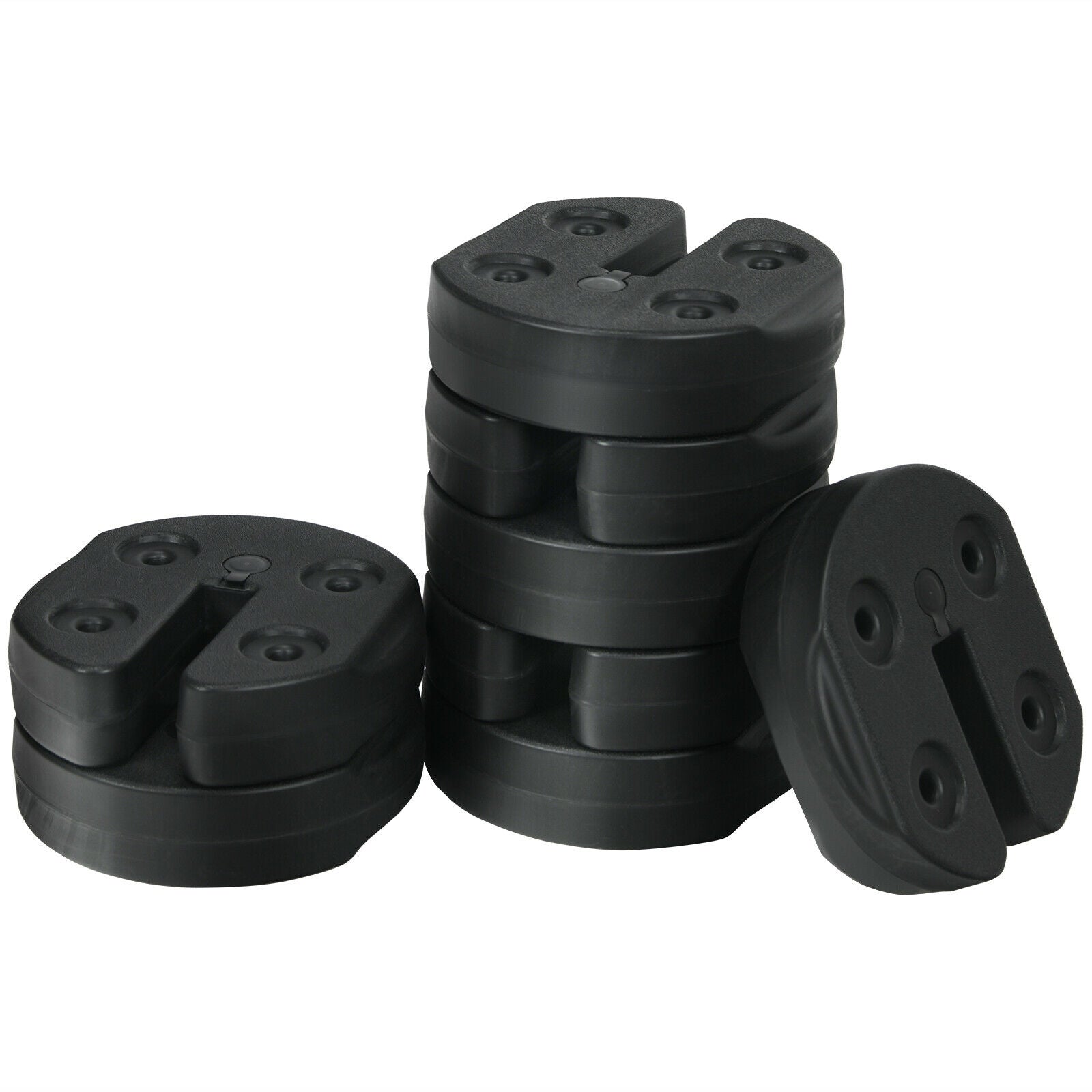 Set Of 8 Canopy Weights, 40lbs Weight Plate Kit, Black Outdoor Umbrella Bases at Gallery Canada