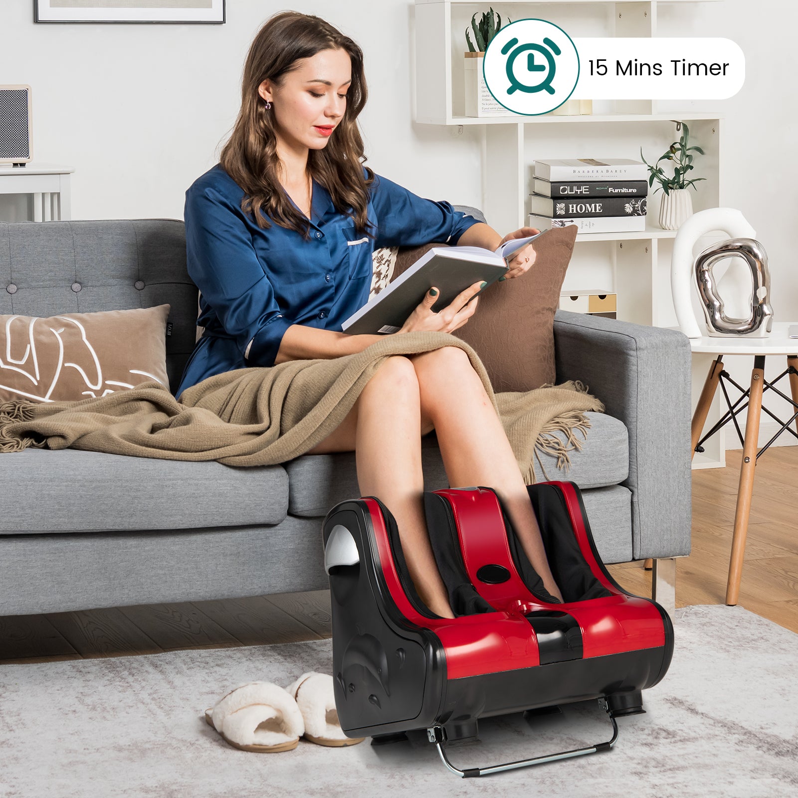Shiatsu Kneading Rolling Vibration Heating Foot Massager, Red Foot Massager at Gallery Canada