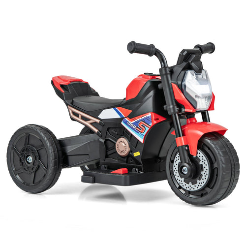Kids Ride-on Motorcycle 6V Battery Powered Motorbike with Detachable Training Wheels, Red