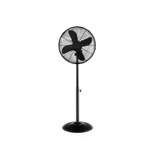 16 Inch Pedestal Standing Fan, 3 Speeds, Adjustable Height, Black Fans Black at Gallery Canada