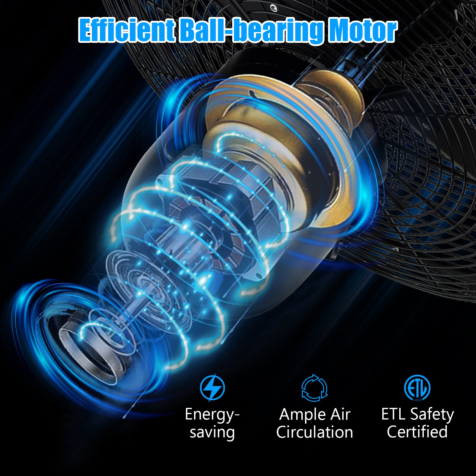 16 Inch Pedestal Standing Fan Oscillating Pedestal Fan with 3 Speeds and Adjustable Height, Black Fans at Gallery Canada