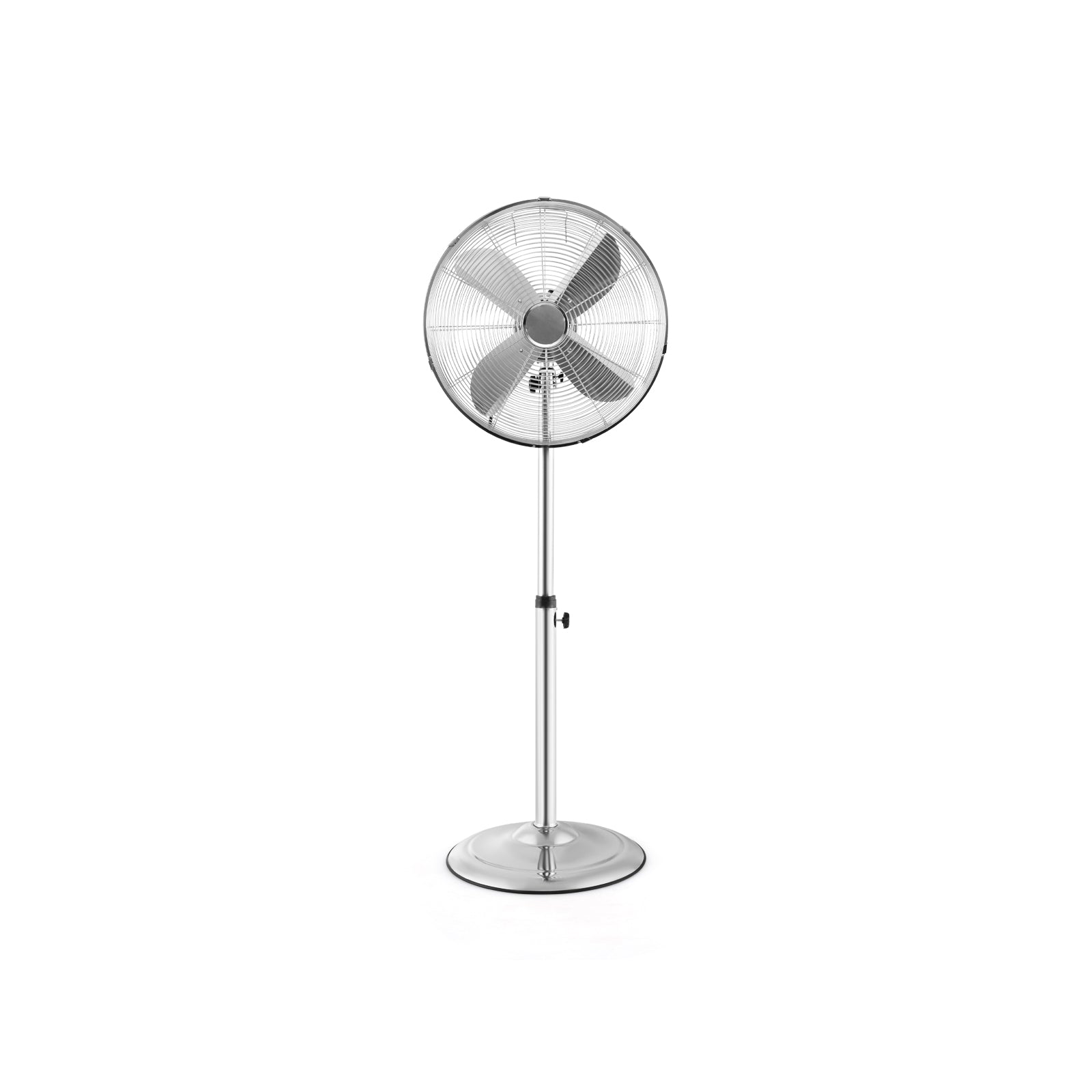 16 Inch Pedestal Standing Fan, 3 Speeds, Adjustable Height, Silver Fans Silver at Gallery Canada
