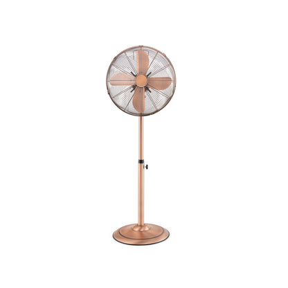 16 Inch Pedestal Standing Fan, 3 Speeds, Adjustable Height, Copper Fans Copper at Gallery Canada