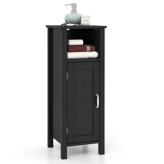 2-Tier Bathroom Storage Cabinet, Black Floor Cabinets Black at Gallery Canada