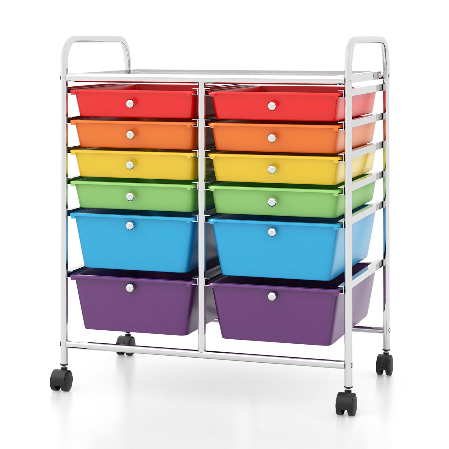 12 Drawers Rolling Cart Storage Scrapbook Paper Organizer Bins, Multicolor File Cabinets at Gallery Canada