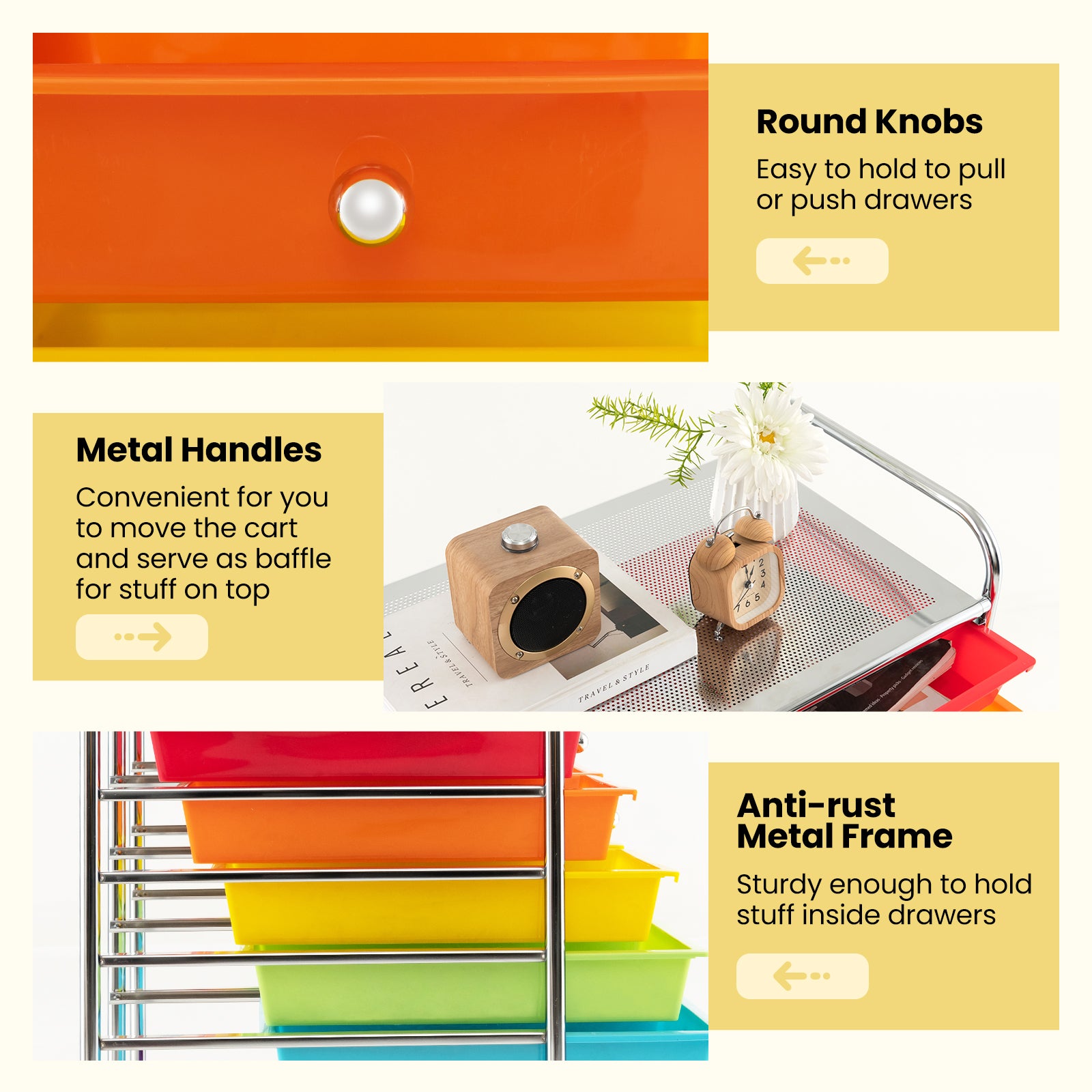 12 Drawers Rolling Cart Storage Scrapbook Paper Organizer Bins, Multicolor File Cabinets at Gallery Canada