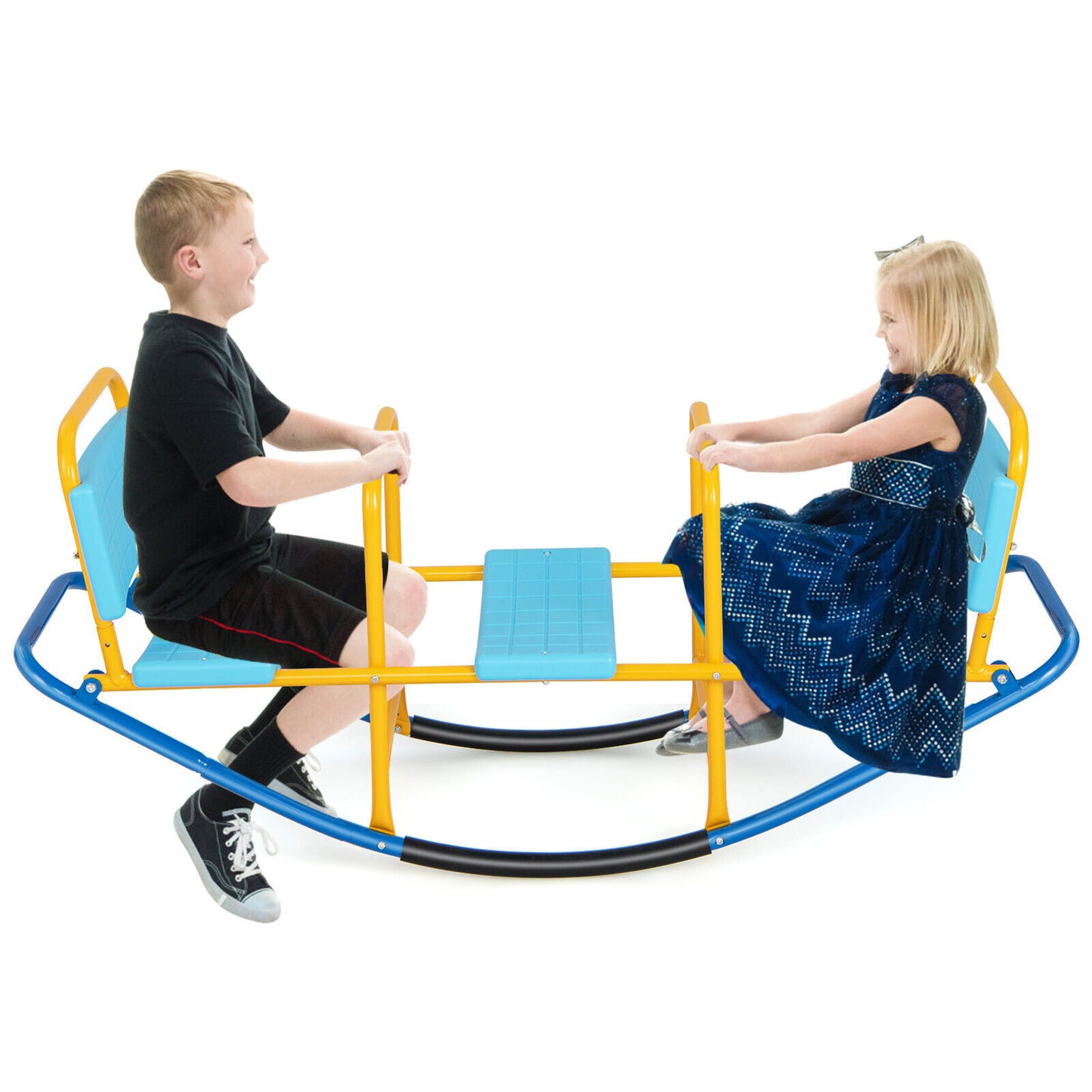 Outdoor Kids Seesaw Swivel Teeter for 3 to 8 Years Old, Blue Seesaws at Gallery Canada