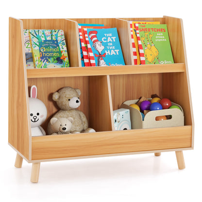 5-Cube Kids Bookshelf and Toy Organizer with Anti-Tipping Kits, Natural Bookcases at Gallery Canada