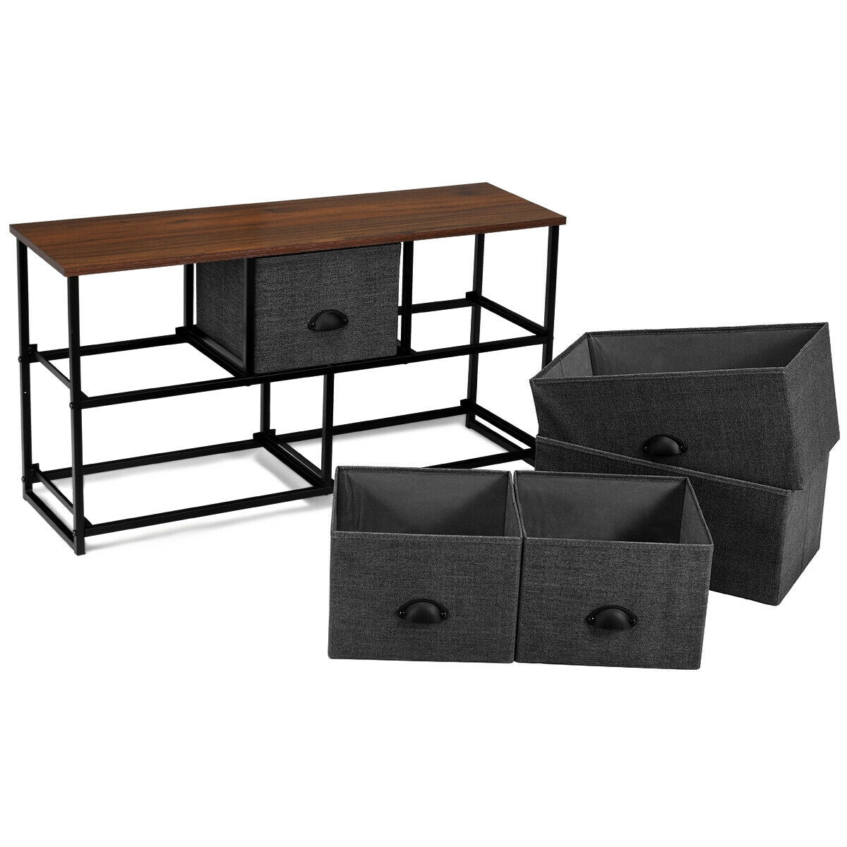 Wood Dresser Storage Unit Side Table Display Organizer, Gray Dressers & Chests at Gallery Canada
