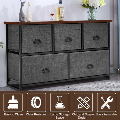 Wood Dresser Storage Unit Side Table Display Organizer, Gray Dressers & Chests at Gallery Canada