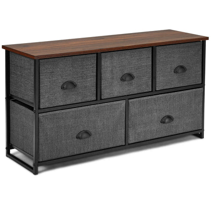Wood Dresser Storage Unit, Side Table Display Organizer, Gray Dressers & Chests Gray at Gallery Canada