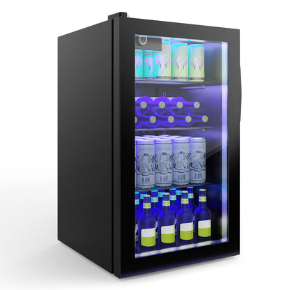 120 Can Beverage Mini Refrigerator with Glass Door