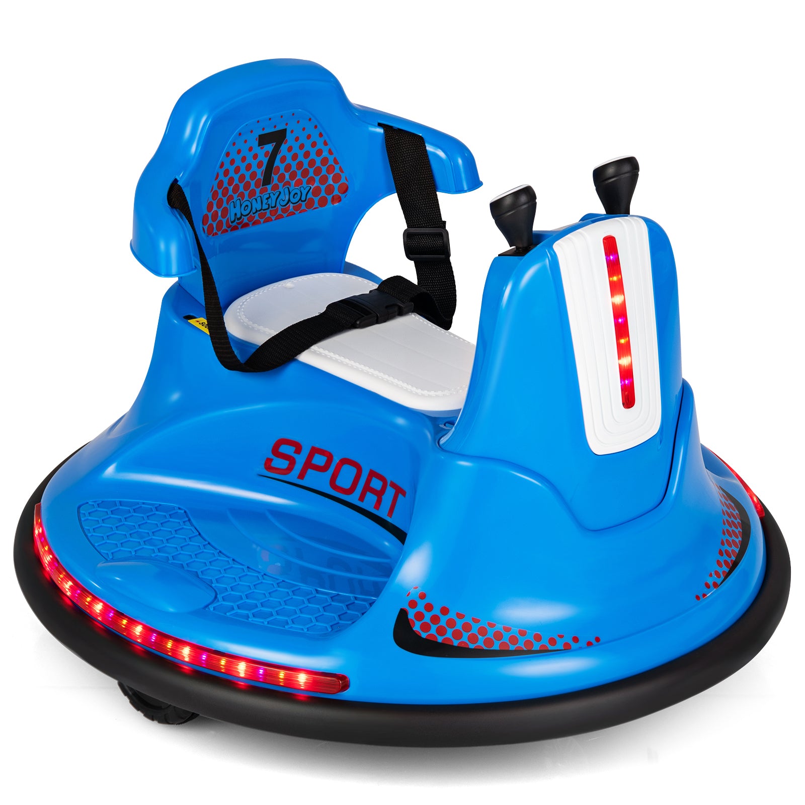 12V Kids Ride On Bumper Car, Remote Control, Lights, Music, Blue Powered Ride On Toys at Gallery Canada