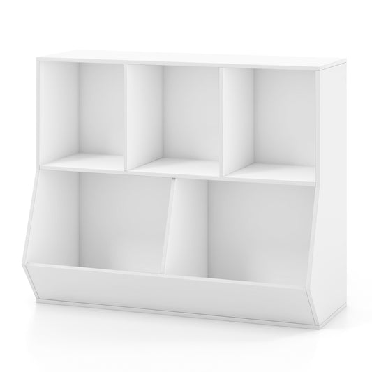 5-Cube Wooden Kids Toy Storage Organizer, White Kids Storage White at Gallery Canada