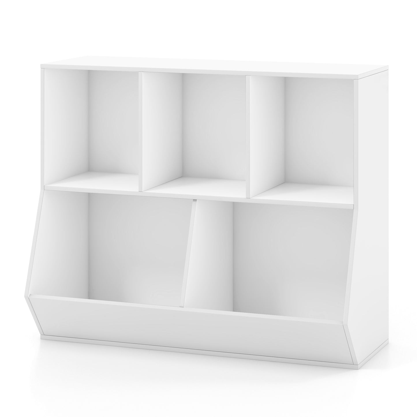 5-Cube Wooden Kids Toy Storage Organizer, White Kids Storage at Gallery Canada
