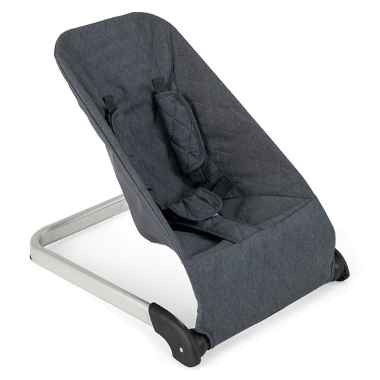 Baby Bouncer Seat with Aluminum and Metal Frame, Gray