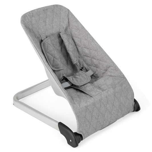 Baby Bouncer Seat with Aluminum and Metal Frame, Light Gray