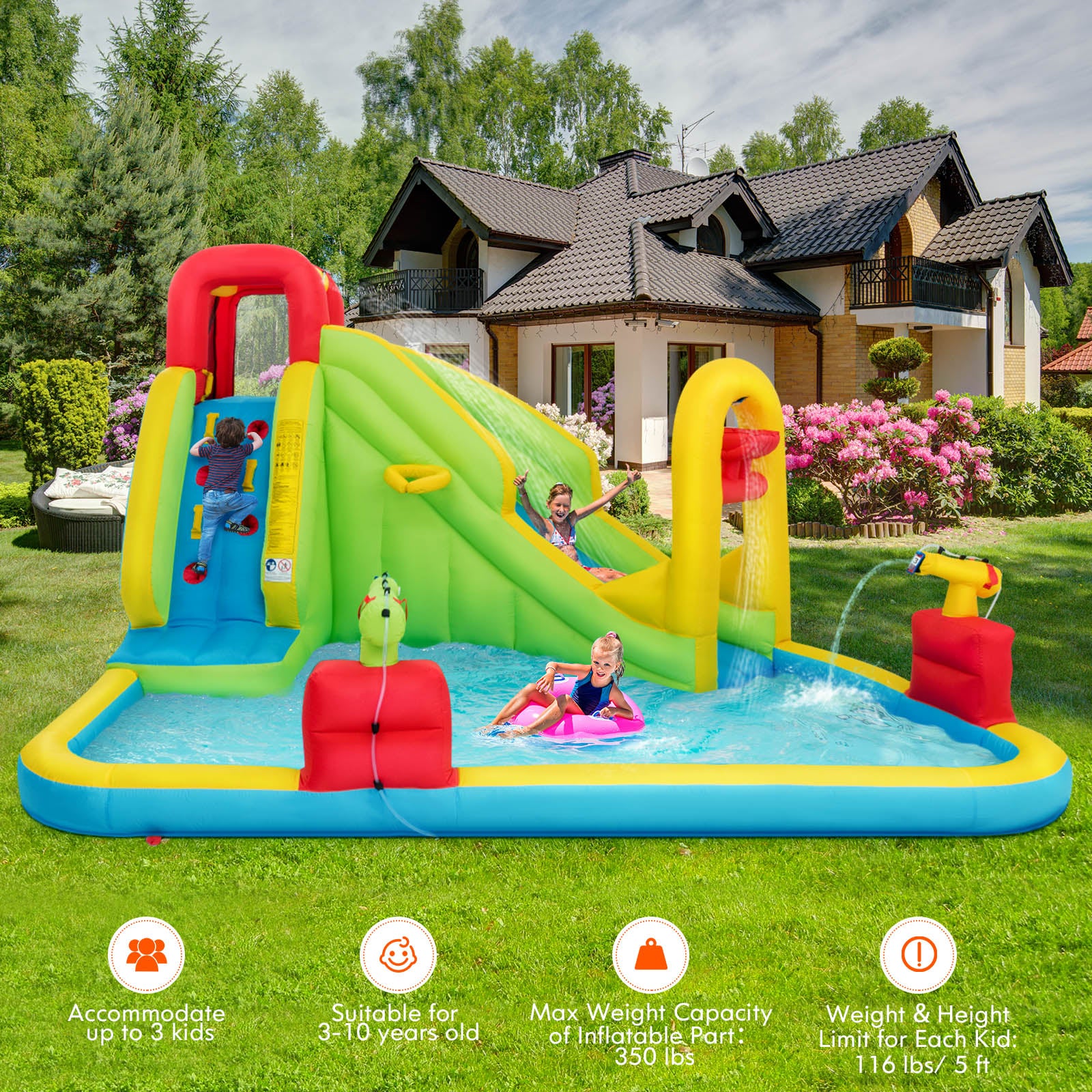Outdoor Inflatable Water Bounce House with 480W Blower Bounce House at Gallery Canada
