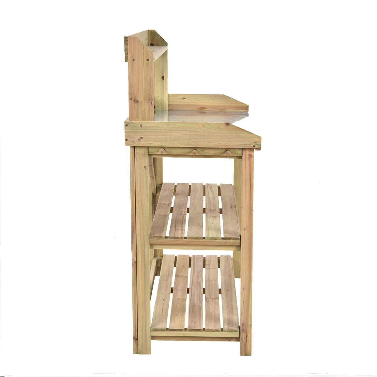 Garden Wooden Planting Bench Work Station, Gray Potting Benches & Tables at Gallery Canada