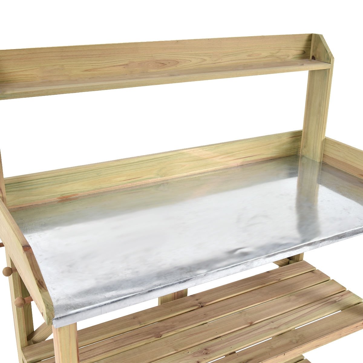 Garden Wooden Planting Bench Work Station, Gray at Gallery Canada