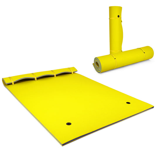 9' x 6' Floating Water Pad, 3 Layer Foam Mat, Yellow Swimming Yellow at Gallery Canada